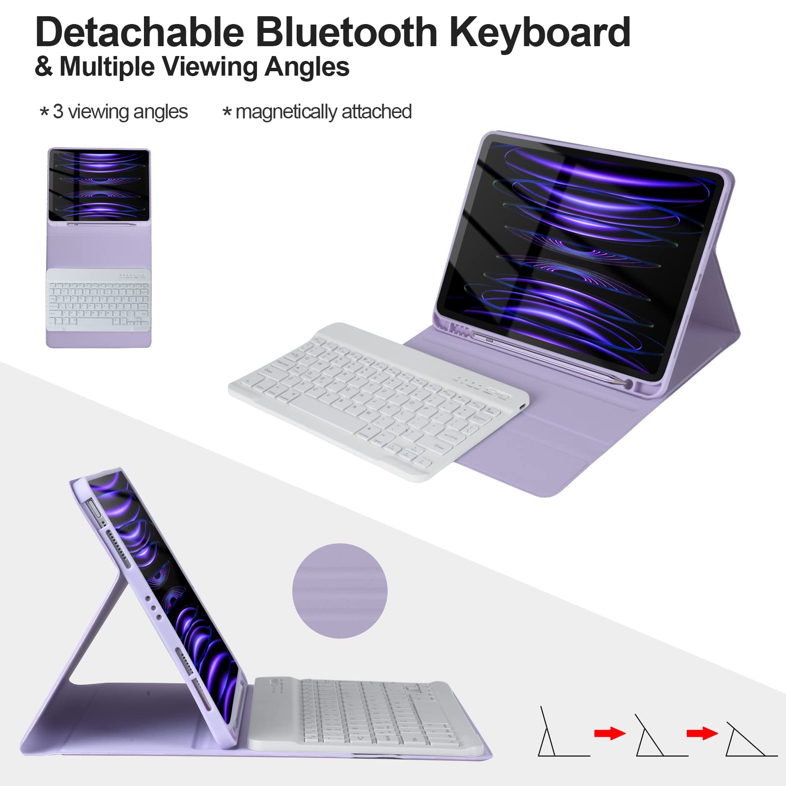 Premium Bluetooth Keyboard Case for iPad Air 11-inch (M2) 2024 & iPad Pro 11