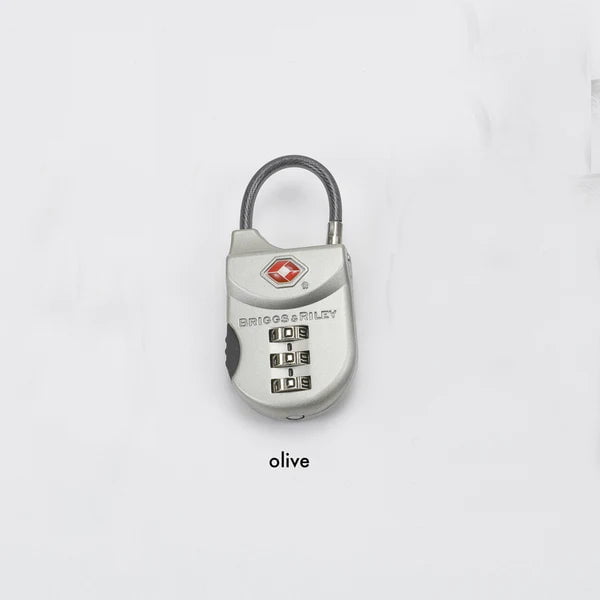 Briggs & Riley TSA Approved Cable Luggage Lock - Secure Metal Travel Lock for Suitcases, Bags & Backpacks | Perfect for Airports, Hotels & Business Trips