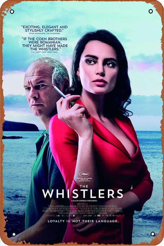 Vintage The Whistlers Movie Metal Tin Sign - 12x8 Inch Retro Film Poster Wall Art for Home, Bar & Cafe Decor | Perfect for Man Cave, Theater Room & Office