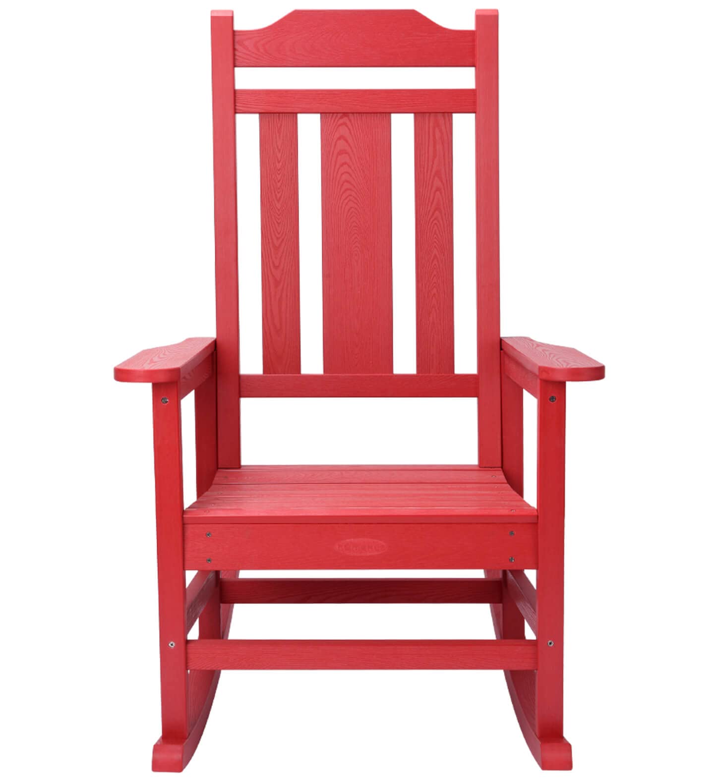 **hOmeHua All-Weather Rocking Chair – Indoor & Outdoor Patio, Deck, Porch Rocker – Fade-Resistant, Durable, Smooth Rocking – Comfortable & Easy to Assemble – Low Maintenance (Red) – Perfect for Relaxing in Garden, Balcony or Living Room**