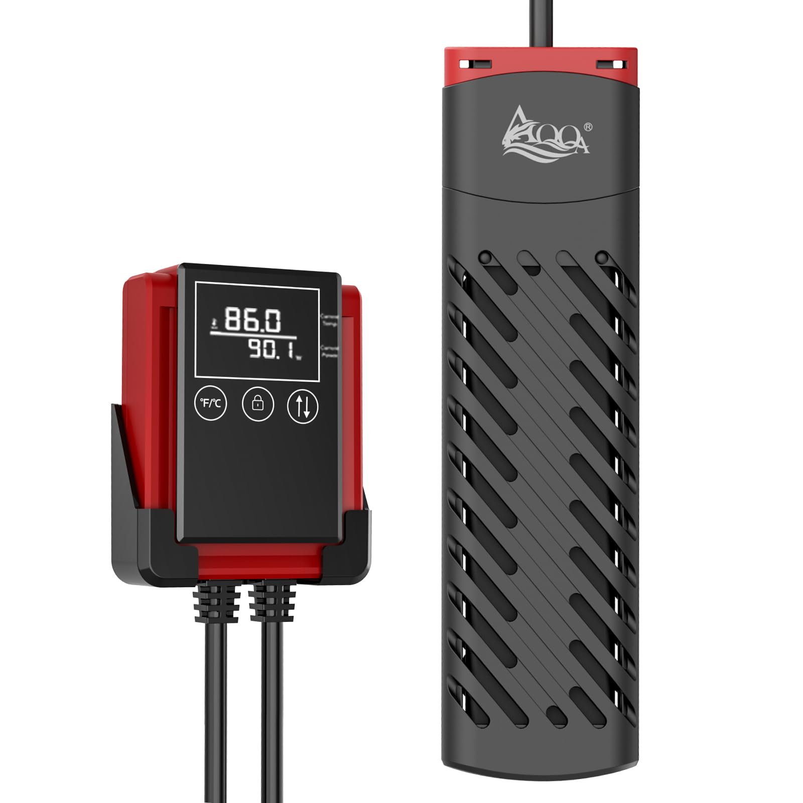 AQQA 300W Submersible Aquarium Heater with Digital Controller - Adjustable Thermostat (59-94℉) for Fish Tanks 30-80 Gallons - Perfect for Tropical Fish, Saltwater & Freshwater Aquariums