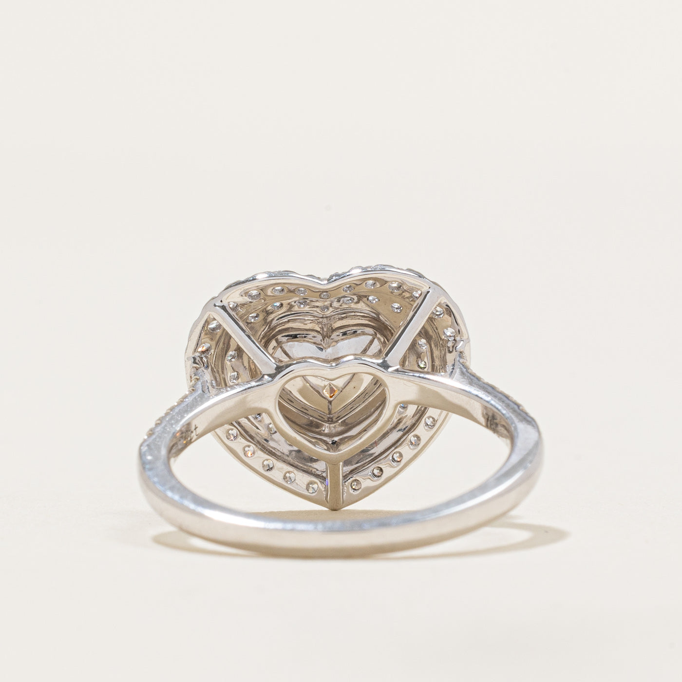 1.15ctw Yellow & White Diamond Heart Halo Ring | 0.57ctw Center Stone | Size 6 | Elegant Engagement, Anniversary & Valentine's Day Gift for Her