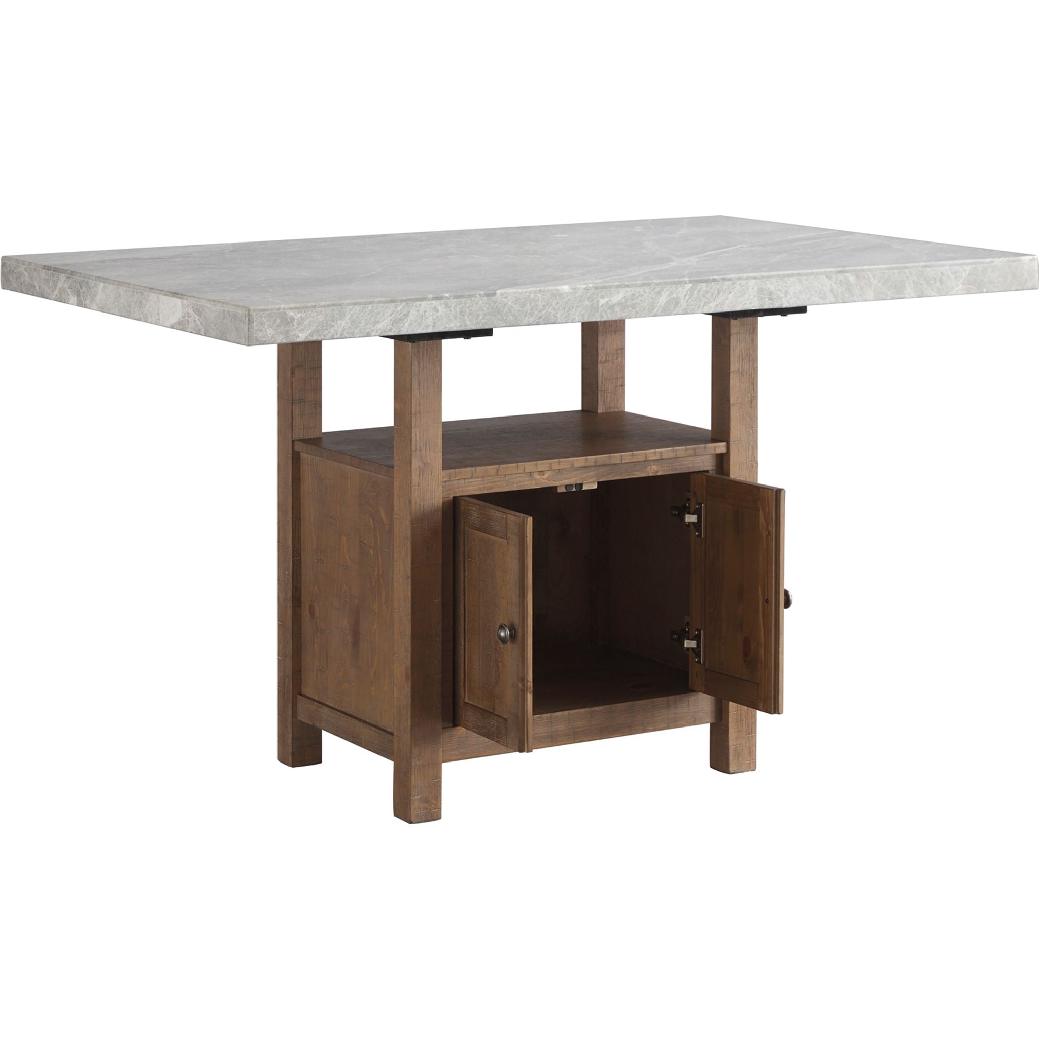 Aleeda Brown Dining Table (D747D2) - Modern Wooden Kitchen Table for Small Spaces, Breakfast Nook & Family Gatherings
