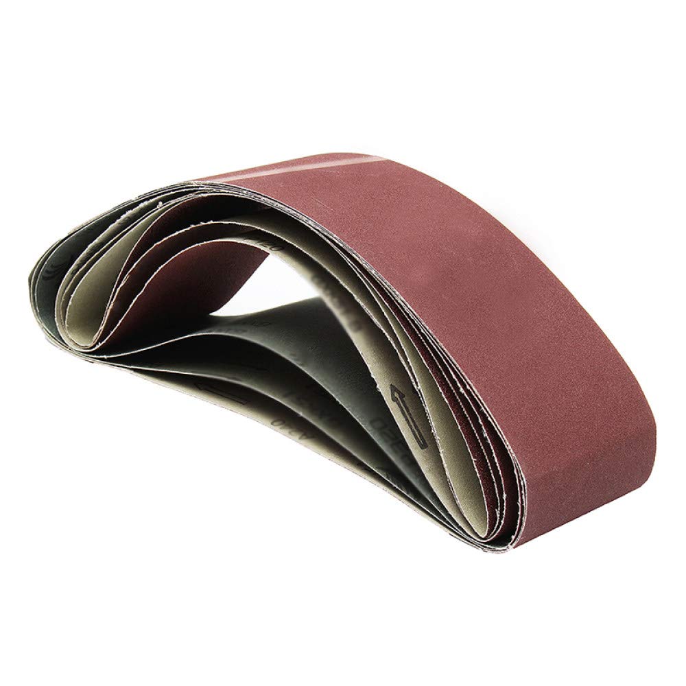 6Pcs/Set 915x100mm Sanding Belts 80-400 Grits - Sandpaper Abrasive Bands for Sander, Grinding & Polishing Tools - Woodworking, Metalworking & DIY Projects