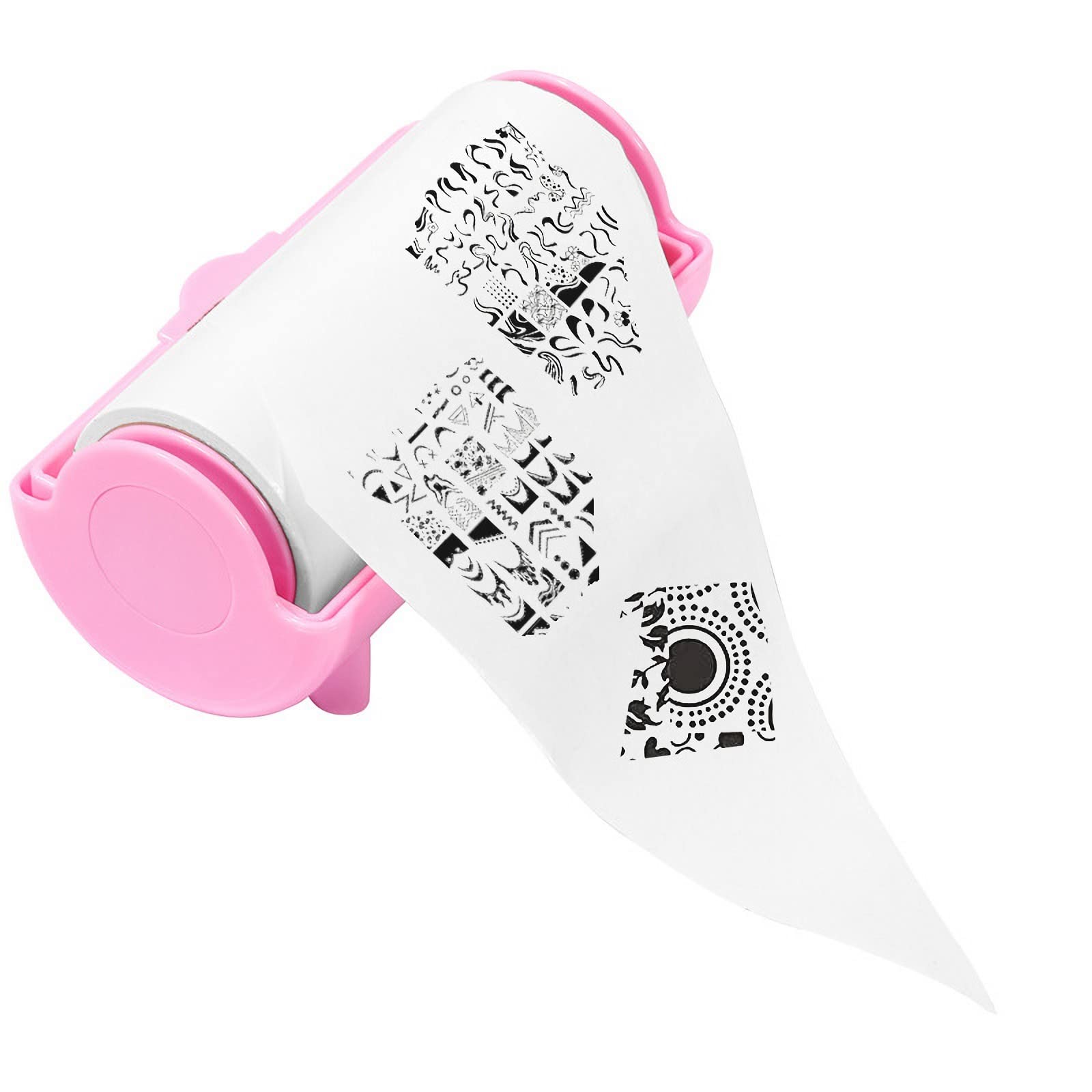 Nail Stamper Clean Sticker - Nail Stamping Gel Polish Remover Paper - Nail Art Stamping Kit with Manicure Accessories for DIY Nail Designs - Perfect for Home Salon & Professional Nail Artists (Pink)