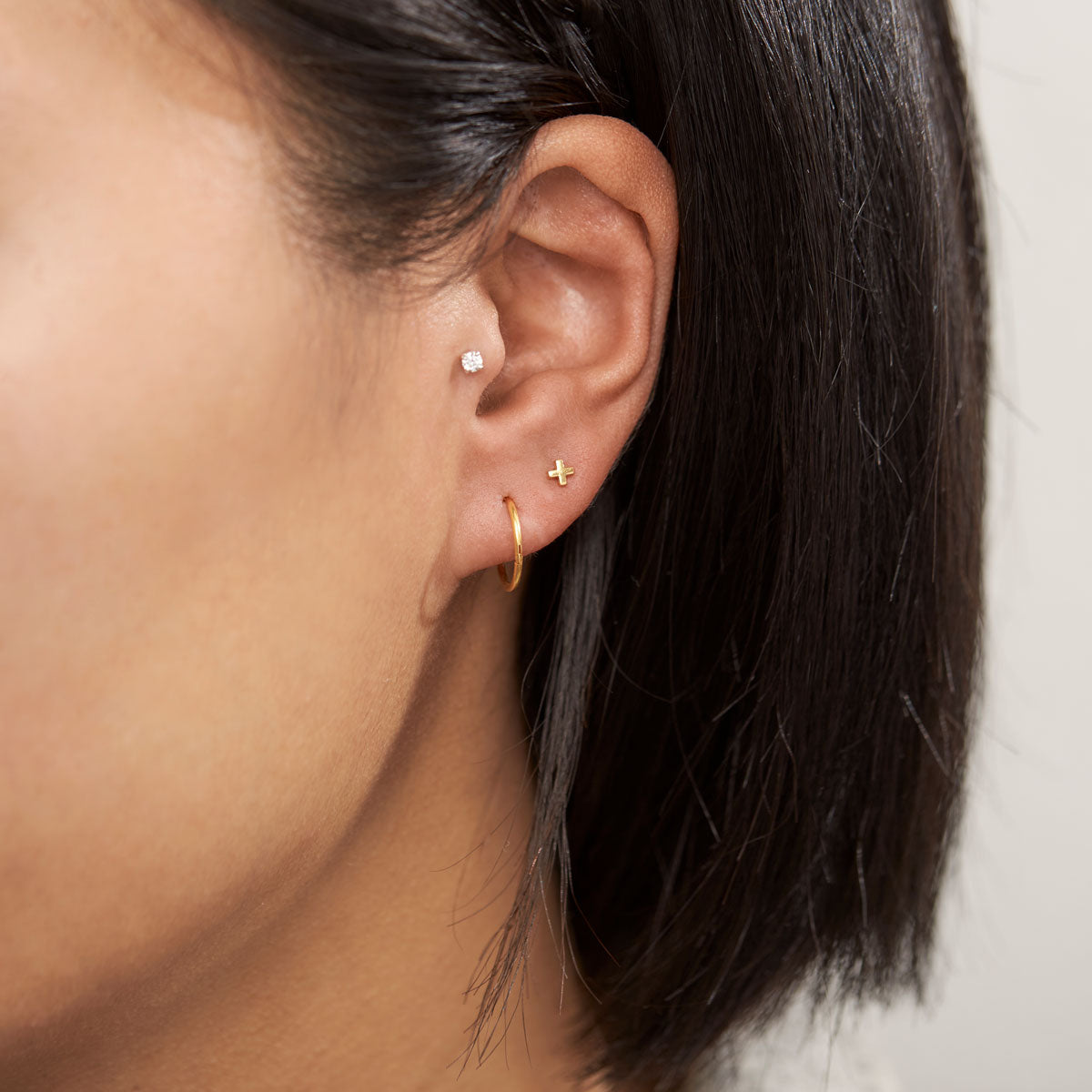 10mm Gold Endless Hoop Earrings for Women - Hypoallergenic Sleeper Hoops for Everyday Wear, Work, and Special Occasions