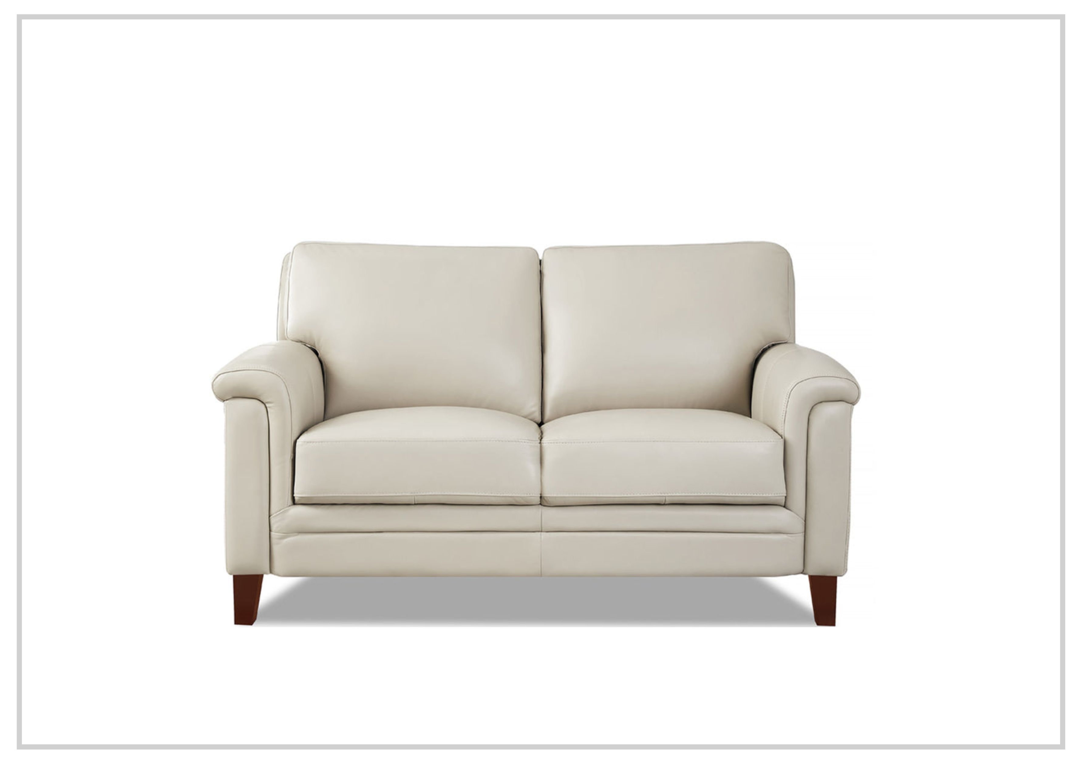 Hydeline Westcott 2-Seater Leather Sofa - Top Grain Genuine Leather, Modern Living Room Furniture for Small Spaces, Perfect for Apartments & Cozy Homes