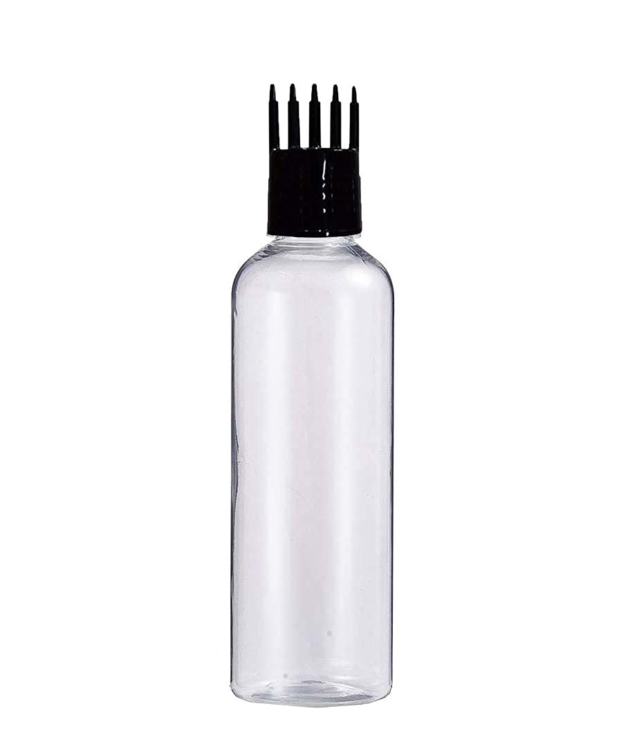 Hunky Dory 200ml Refillable Hair Root Applicator Bottle - Transparent Scalp Oil Applicator for Hair Growth, Shampoo & DIY Treatments - Perfect for Travel & Home Hair Care (Pack of 1)