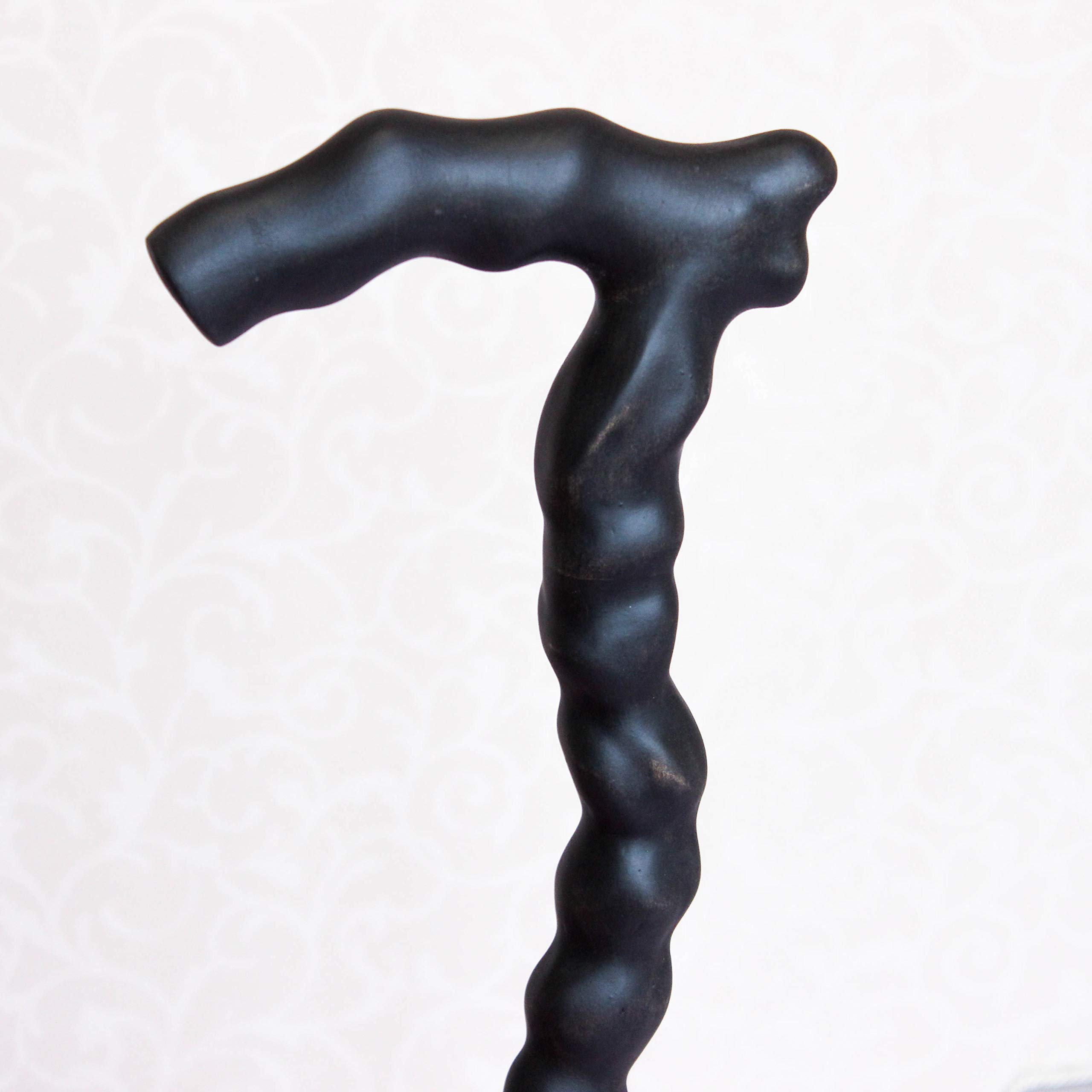 Hand Carved Original Wooden Cane - Custom Black Walking Stick for Hiking & Outdoor Activities - Perfect for Elderly Support, Fashion Accessory & Travel Aid