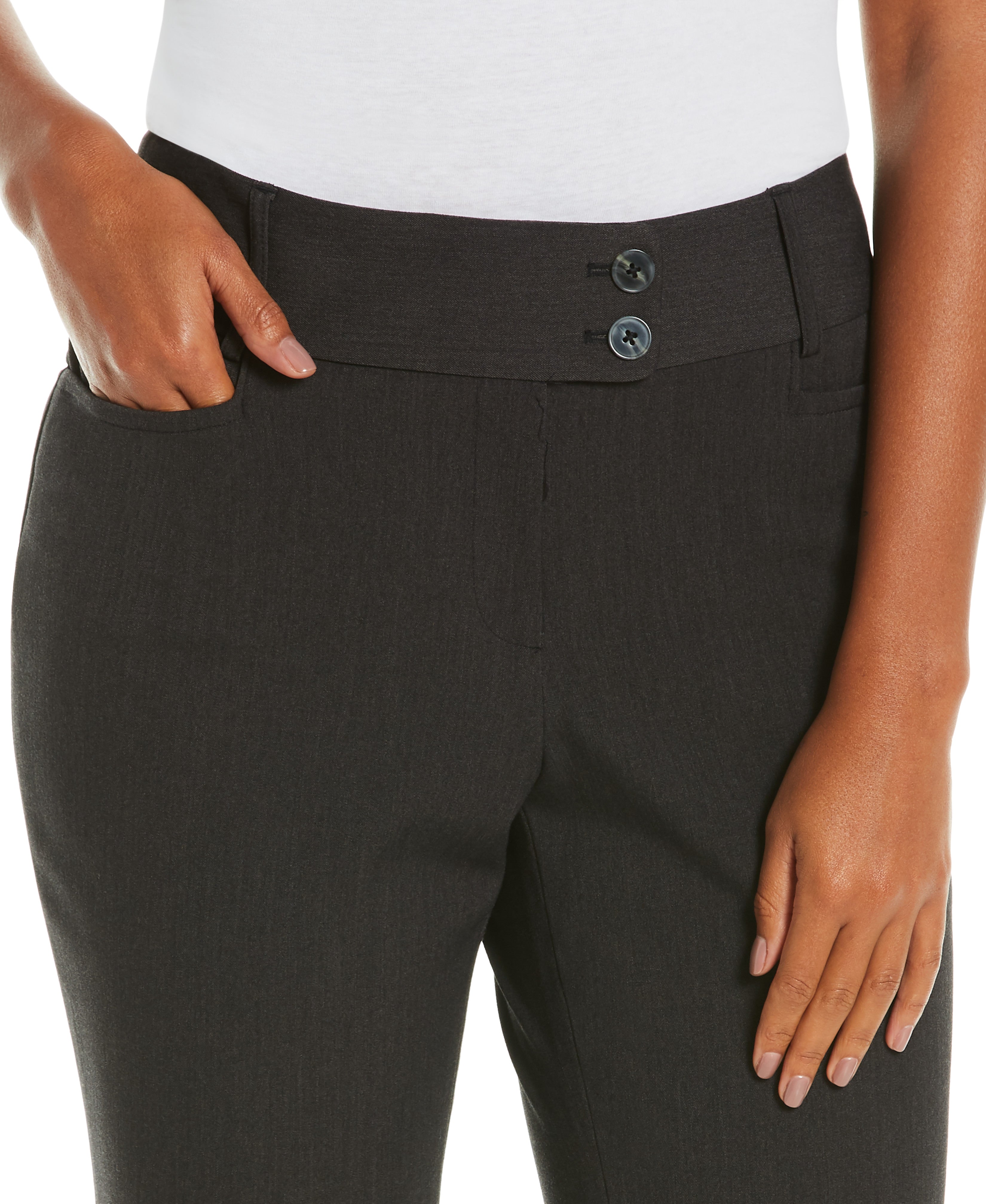 Gabardine Bootcut Pants for Women - Curvy Fit Stretch Trousers for Work & Casual Wear | Comfortable Office Pants & Everyday Fashion
