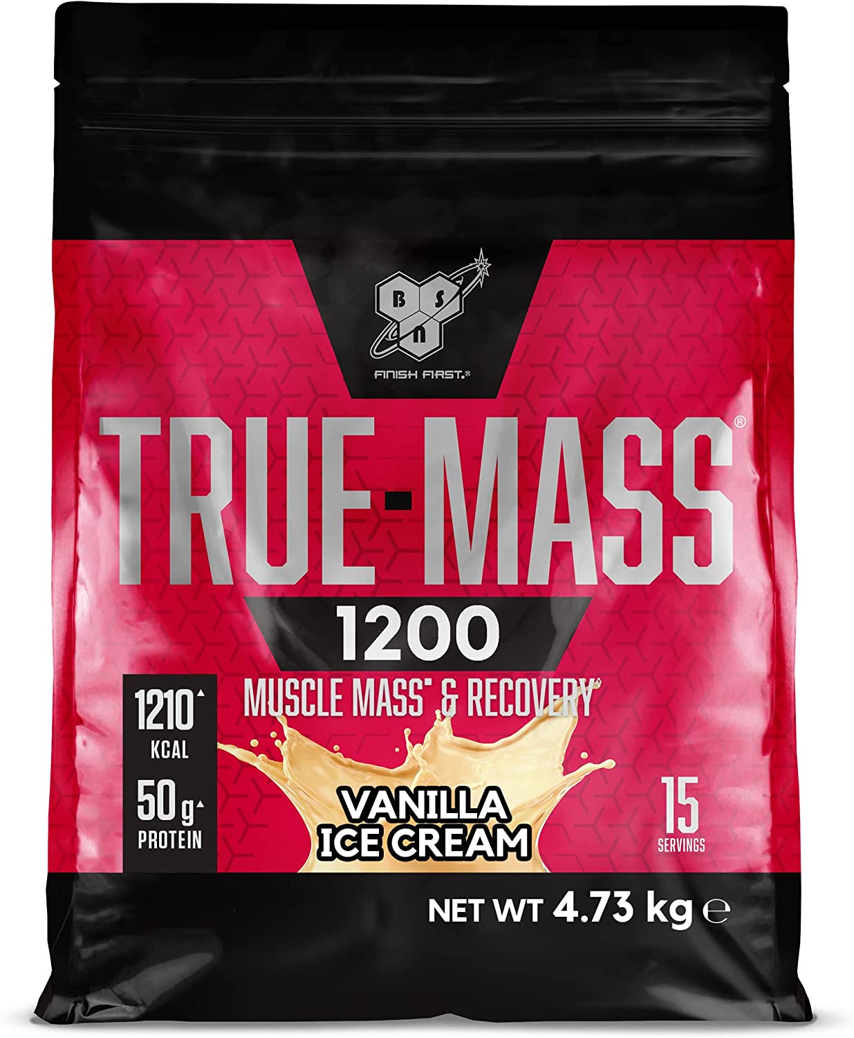 BSN True Mass 1200 Weight Gainer Protein Powder - 4.73kg (10.4lb) for Muscle Building & Post-Workout Recovery | Ideal for Bodybuilders & Fitness Enthusiasts