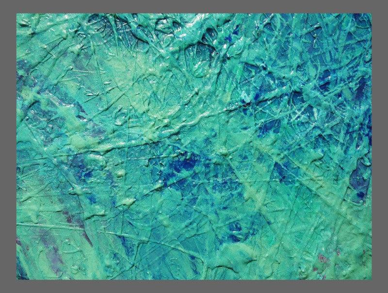 Abstract Painting Jade Pink Blue - Modern Wall Art for Living Room, Bedroom & Office Decor - Handmade Canvas Artwork for Home & Office
