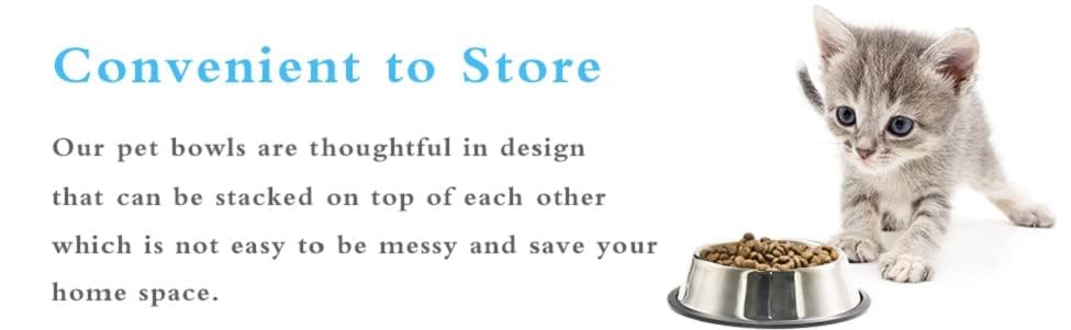 Premium Stainless Steel Pet Bowl for Small Dogs, Cats & Rabbits - 200ml (2 Pack) - Non-Slip, Durable Silver Pet Food & Water Dish - Perfect for Puppies, Kittens & Small Pets at Home or Travel