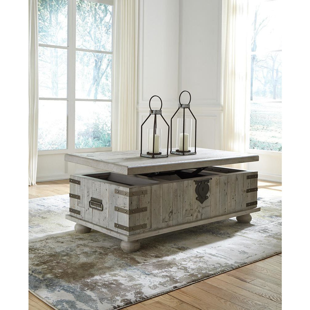 Carynhurst Lift Top Cocktail Table - Convertible Coffee Table with Storage | Perfect for Small Spaces, Living Room & Home Office Use