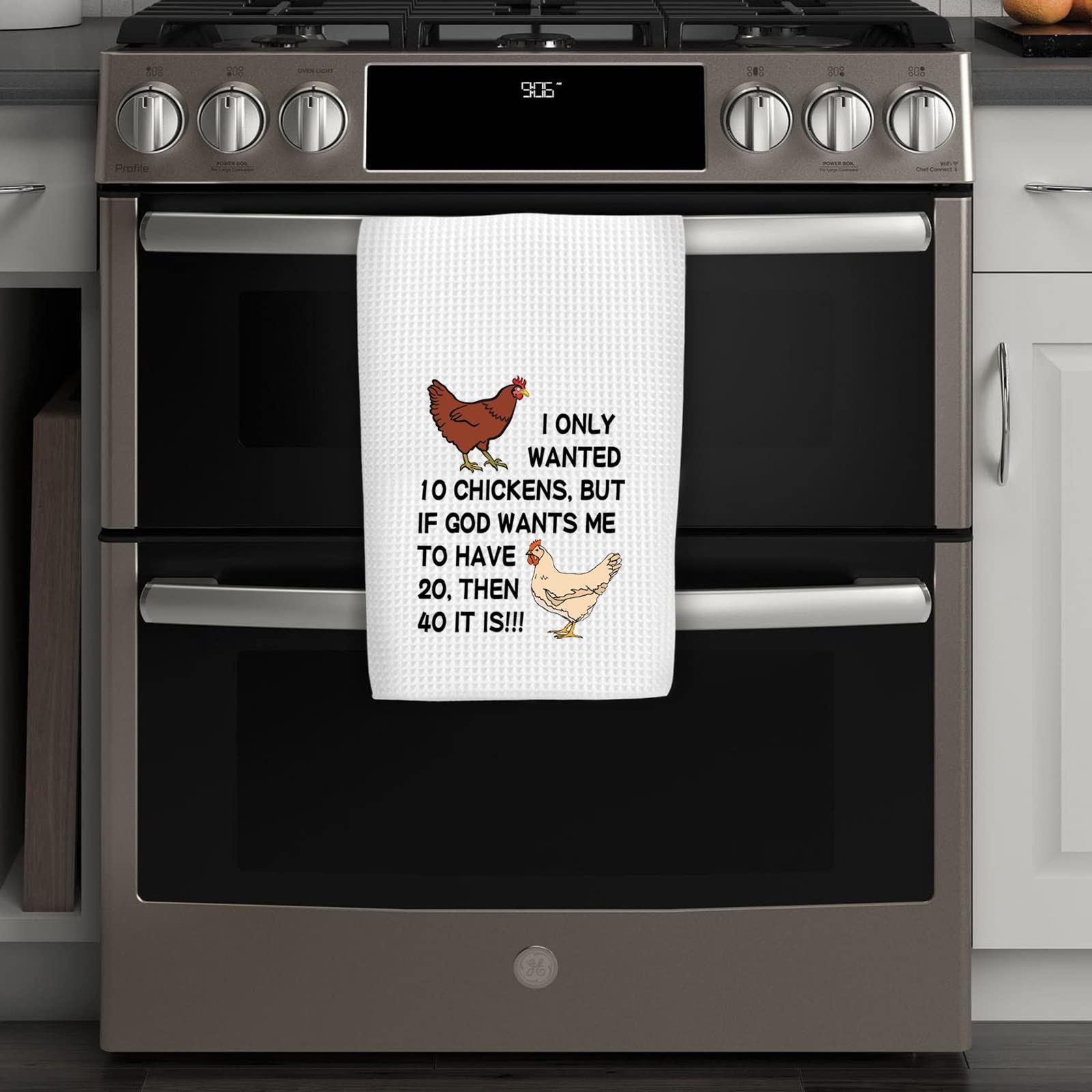 Funny Chicken Kitchen Towels - Cute Chicken Lover Gift Set for Poultry Enthusiasts, Housewarming Present for Chicken Owners (40-Piece Set) - Perfect for Farmhouse Decor, Country Kitchen & Chicken-Themed Parties