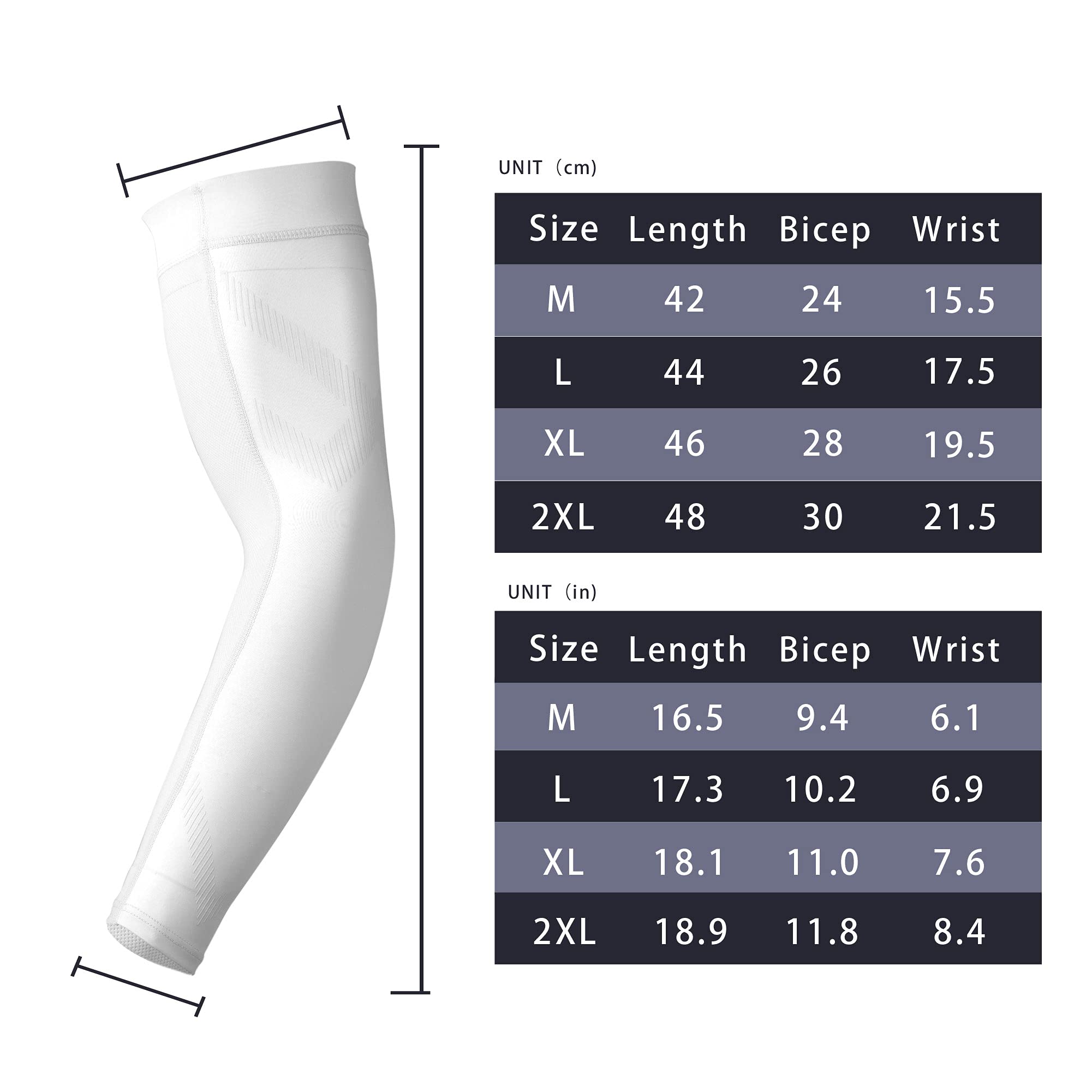 Hysenm Compression Arm Sleeves for Men & Women - UV Protection Sun Sleeves, Tattoo Cover Up - Perfect for Outdoor Sports, Running, Cycling & Workouts