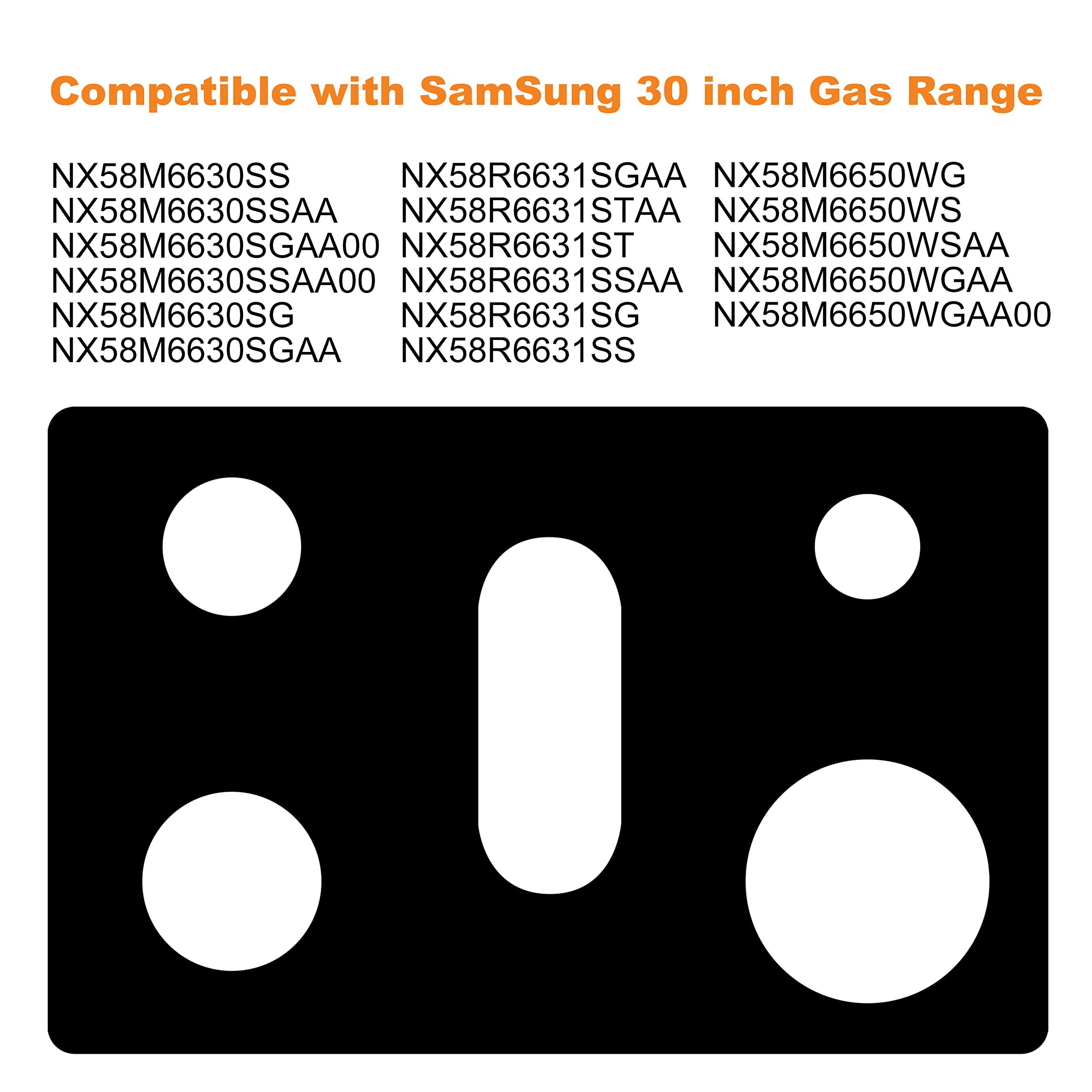 Samsung 30-Inch Gas Stove Protector - Whole Piece Design, Washable & Durable - Compatible with NX58M6630, NX58R6631, NX58M6650 - Perfect for Kitchen Safety & Countertop Protection