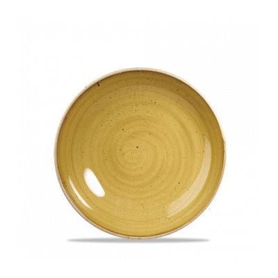 Churchill Stonecast 6.5-inch Coupe Plate Set - Mustard Seed Yellow (12-Piece Case) | Elegant Dinnerware for Restaurants, Catering & Home Dining