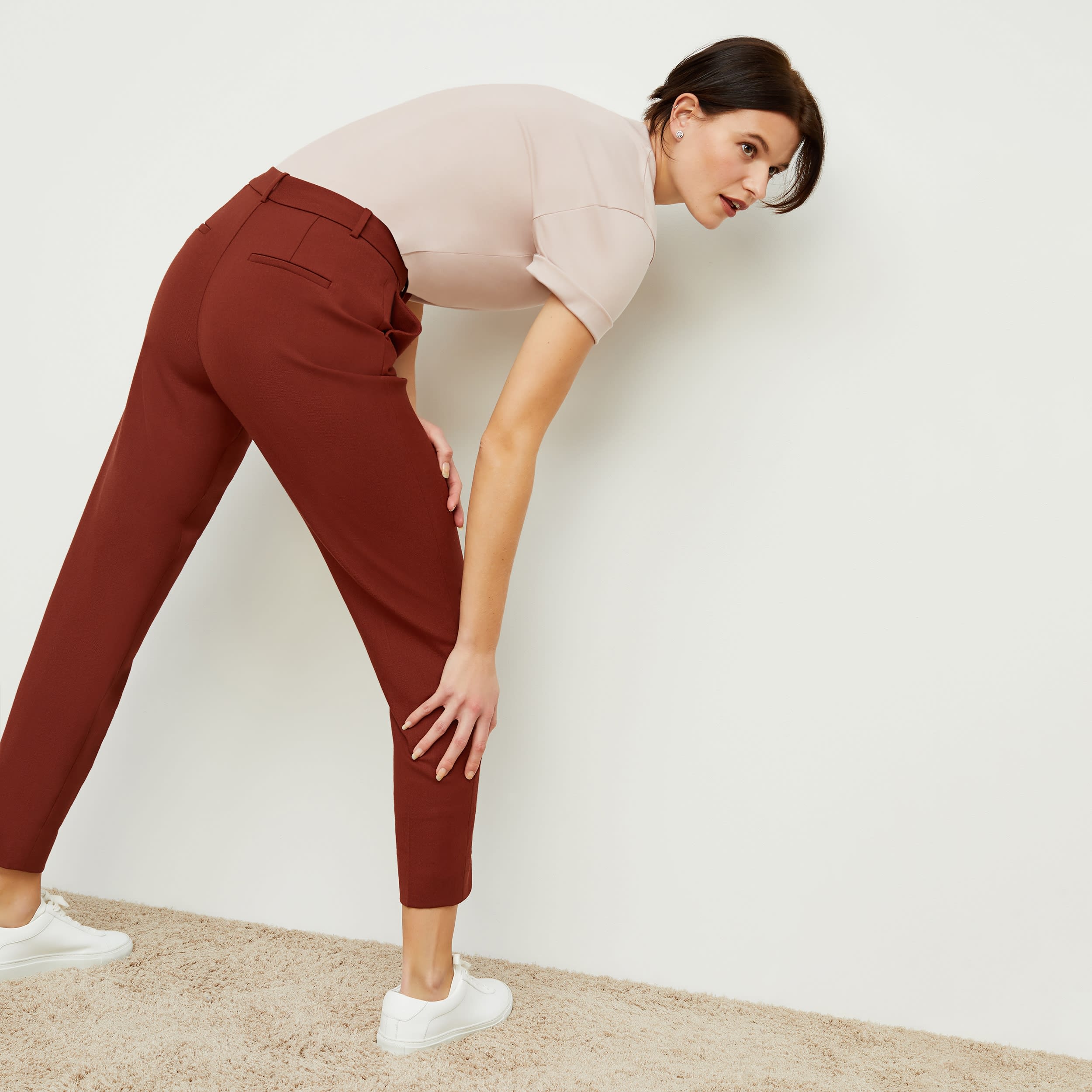 Premium Mejia Sharkskin Pants in Rust Color - Durable & Stylish Men's Casual Trousers for Outdoor Adventures and Everyday Wear