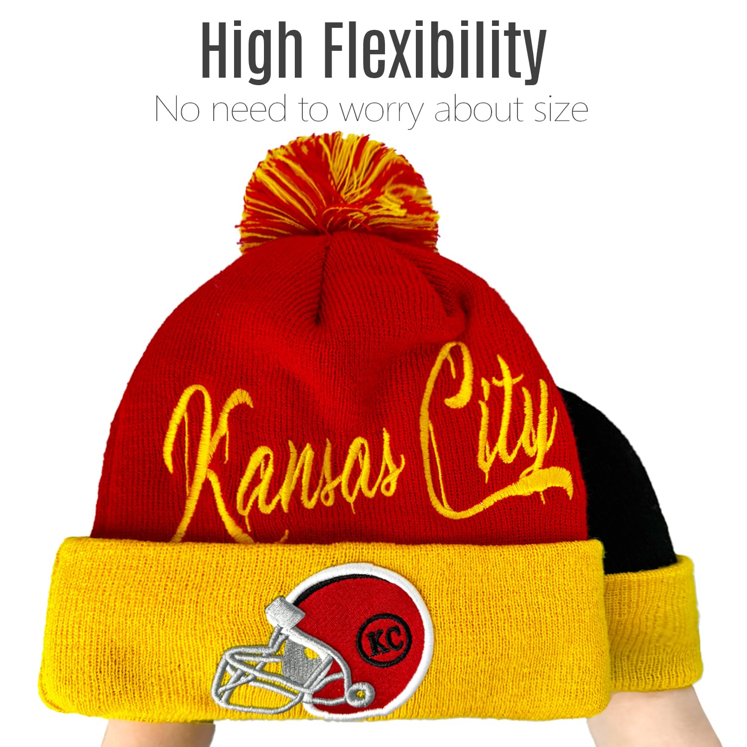 2024 Stylish Football Team Logo Winter Knit Beanie - Warm Cuffed Sport Hat for Men & Women | Perfect for Game Day, Outdoor Activities & Cold Weather Fashion