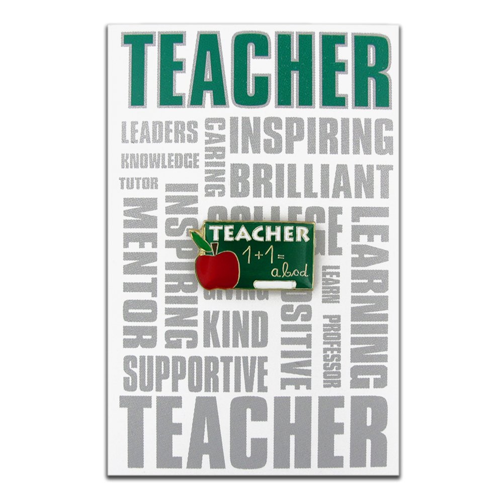 PinMart School Teacher Lapel Pin - Elegant Badge for Educators on Presentation Card | Perfect for Teacher Appreciation, Classroom Gifts & Professional Events