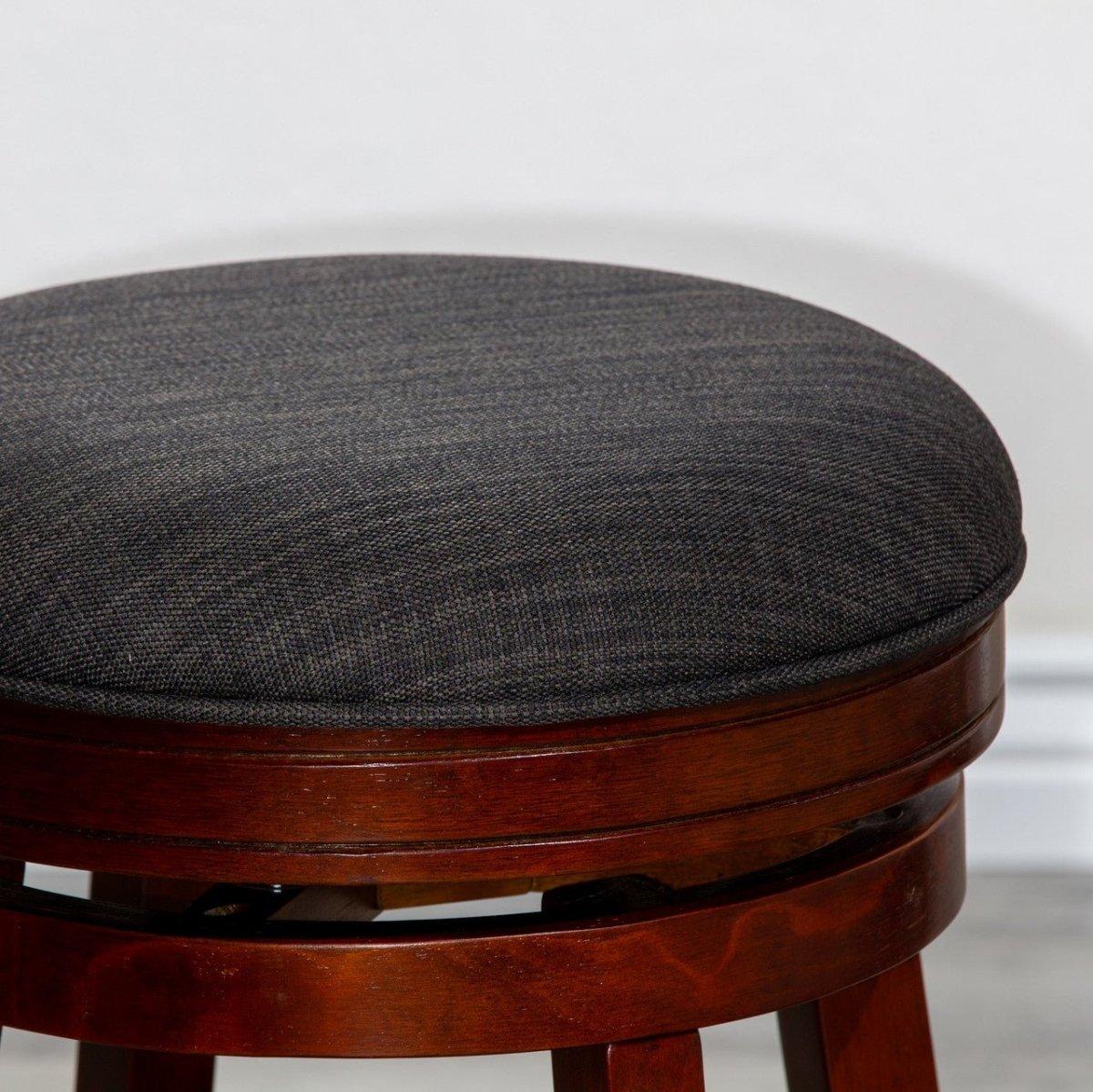 Premium Backless Fabric Swivel Stool - 24