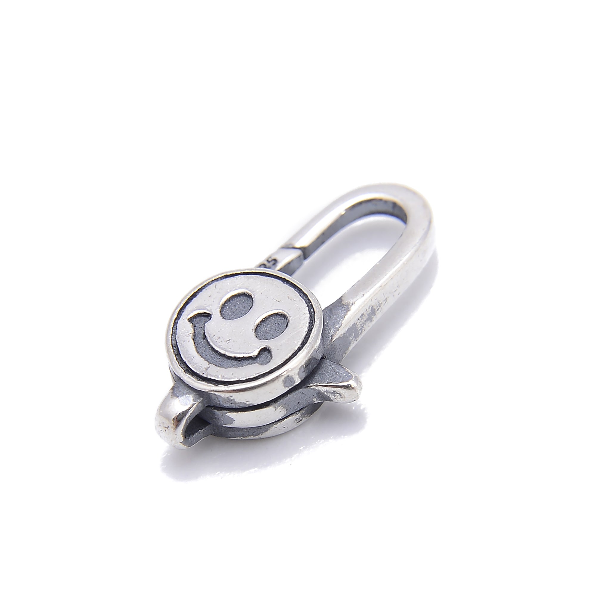 925 Sterling Silver Anti-Tarnish Smiley Clasp - 7x16.5mm (2 Pcs/Bag) - Perfect for Jewelry Making, DIY Bracelets & Necklaces