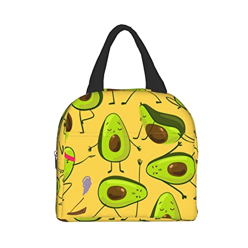 Avocado Yoga Cartoon Style Cute
