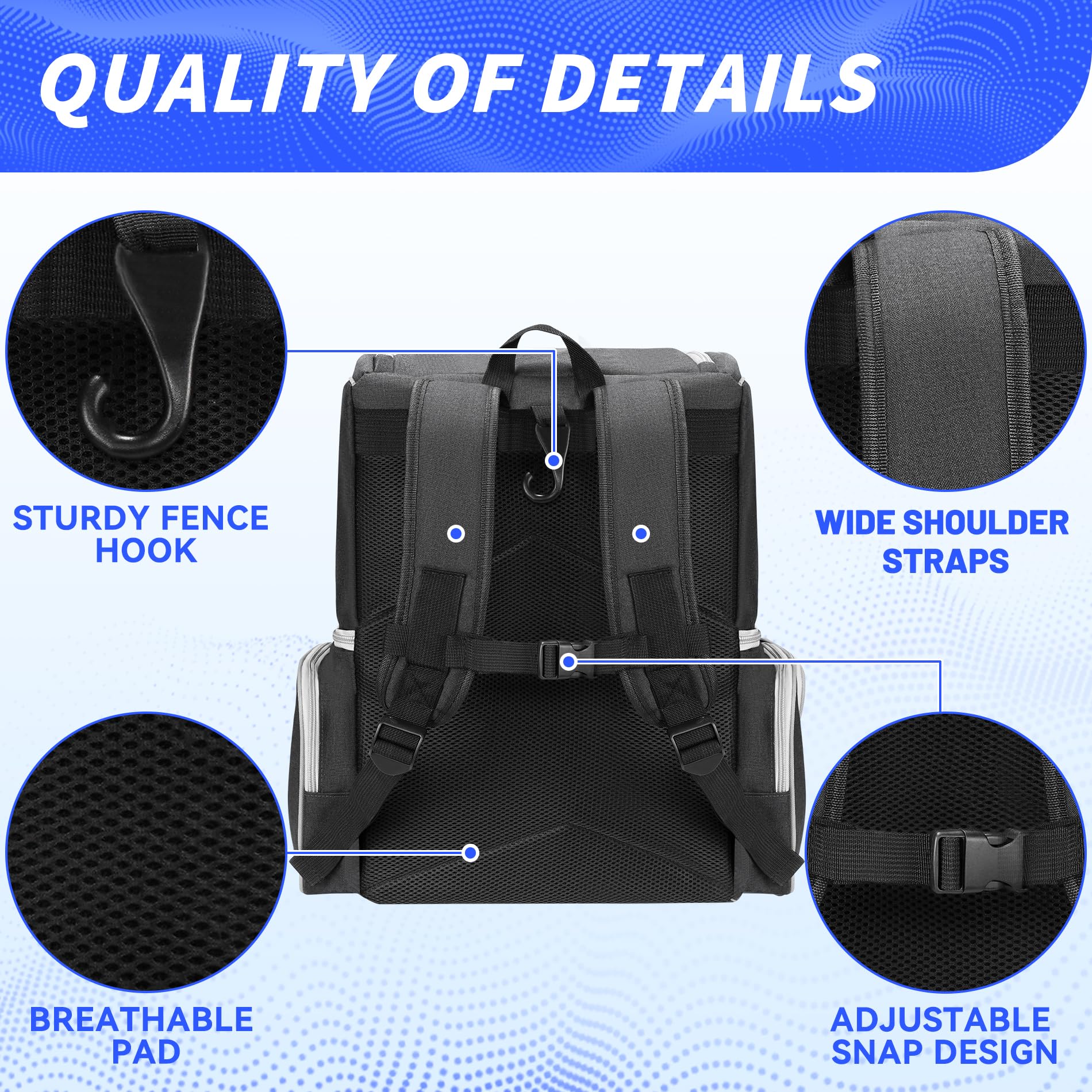 Premium Disc Golf Backpack with Built-in Cooler & Fence Hooks - Holds 18 Discs & 12 Cans - Multi-Pocket Storage for Ultimate Convenience - Perfect for Tournaments, Camping & Outdoor Adventures