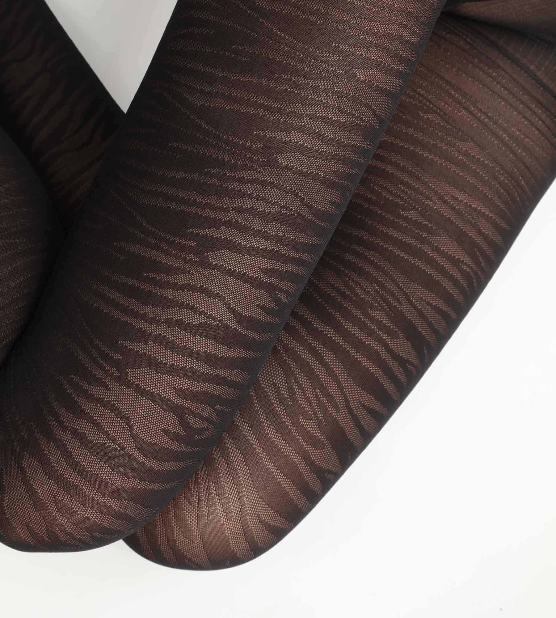 Black Zebra Pattern Transparent Tights for Women - Stylish & Comfortable Leggings for Casual Wear, Parties, and Fashion Outfits