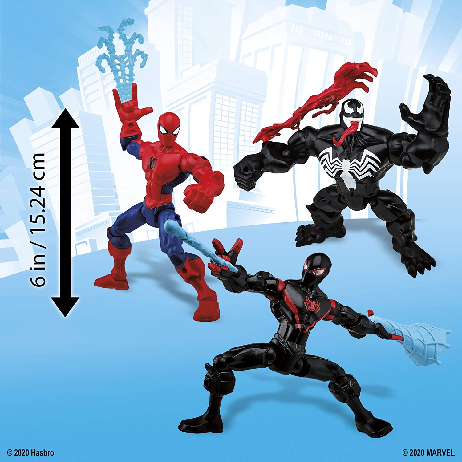 Marvel Super Hero Mashers Miles Morales Venom Spider-Man 6-Inch Action Figure – Collectible Toy for Kids & Fans, Perfect for Play, Display & Gifts