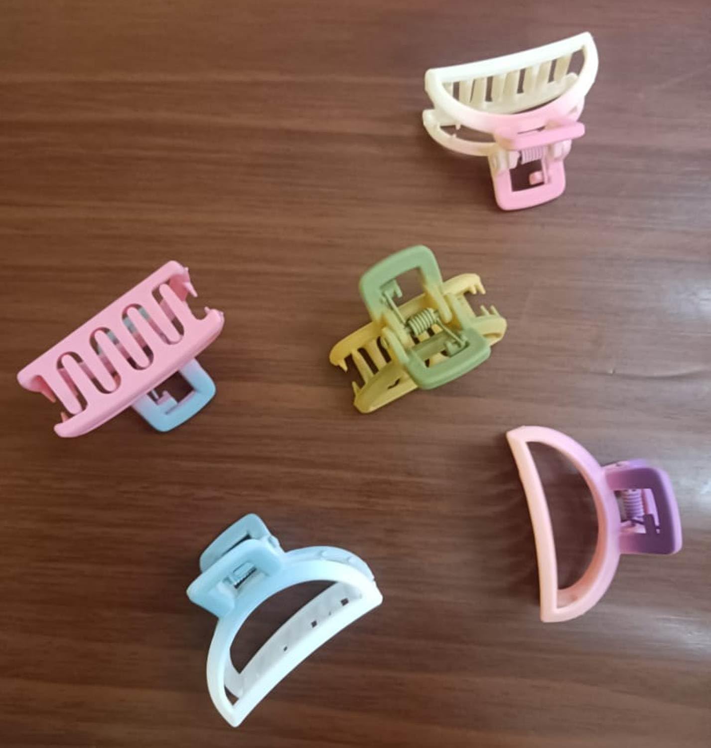 Snowpearl 5-Piece Matte Mini Hair Claw Clips Set - Colorful Acrylic Hair Accessories for Women & Girls - Perfect for Ponytails, Buns & Everyday Hairstyles