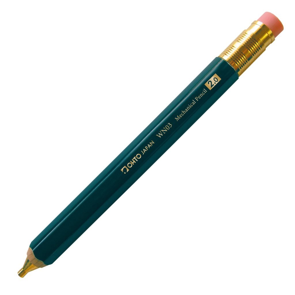 OHTO Wooden Mechanical Pencil - Classic Pencil Design with Smooth Writing for School, Office & Sketching | Premium Wooden Barrel Mechanical Pencil for Students, Artists & Professionals