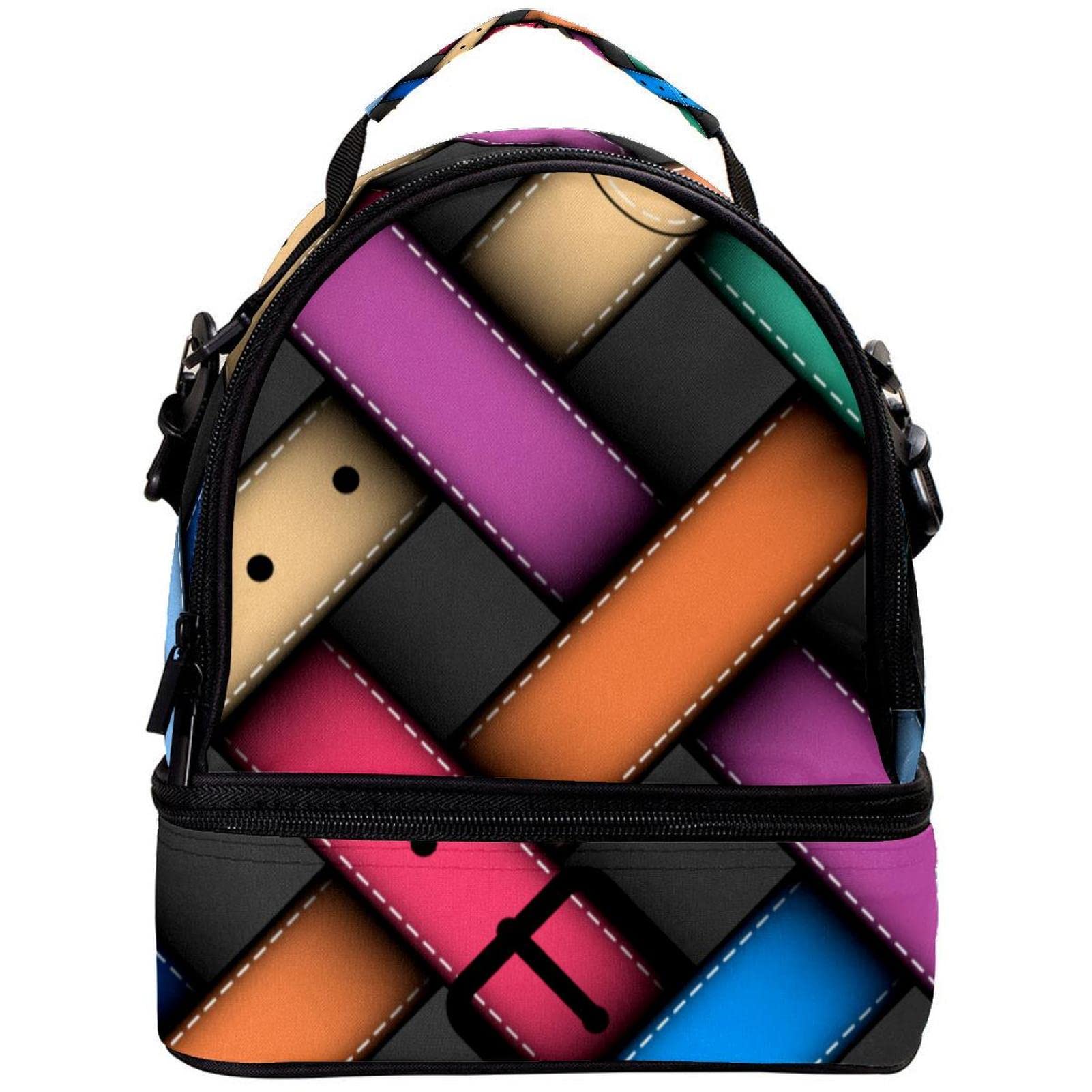 **Plaid Pattern Insulated Lunch Box Cooler Bag - Reusable Thermal Lunch Tote for Office, School & Picnic - Perfect for Meal Prep, Work Lunch & Outdoor Activities**