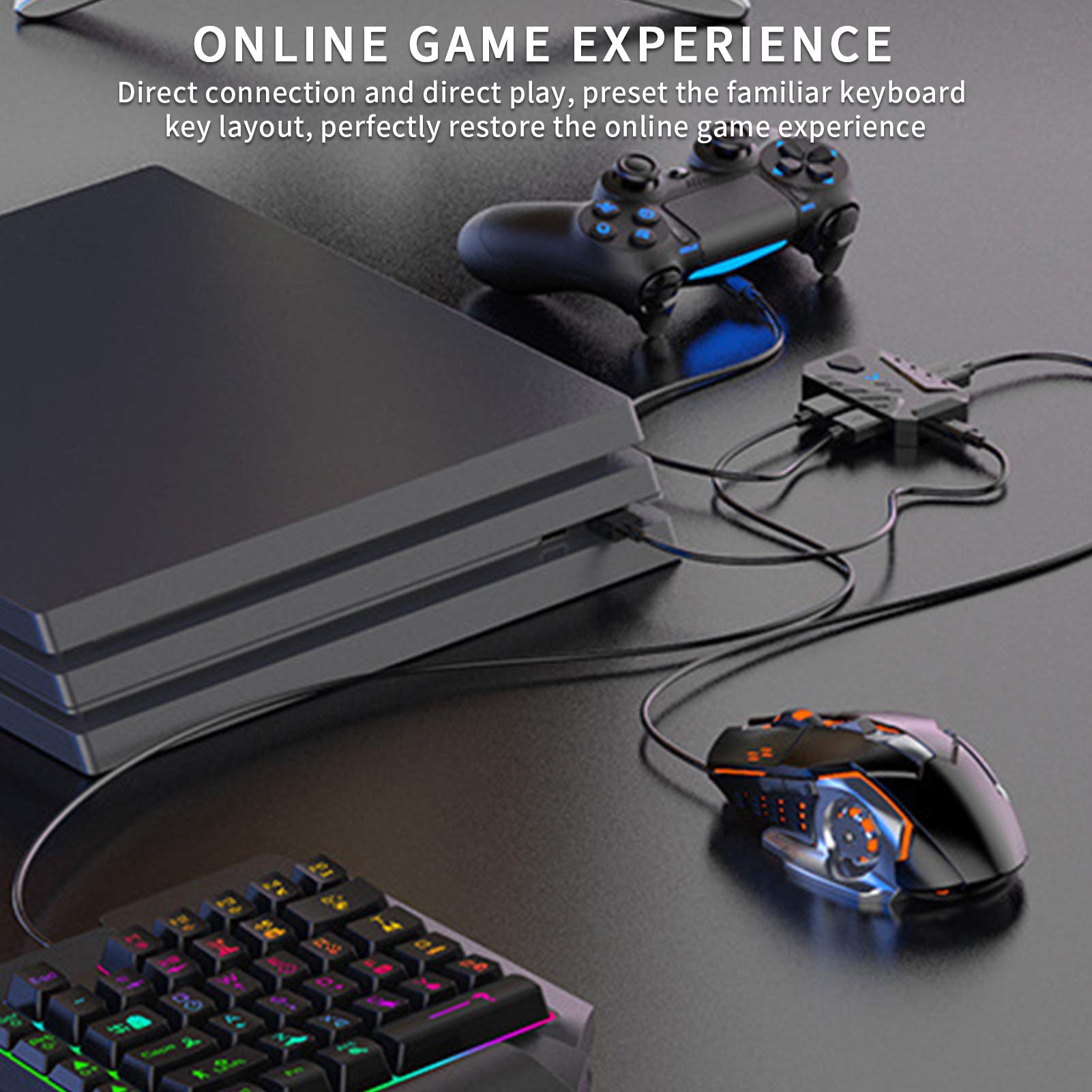 GOTOTOP Keyboard Mouse Adapter for PS3/Xbox360/Xbox ONE - Gaming Converter for PC & Console