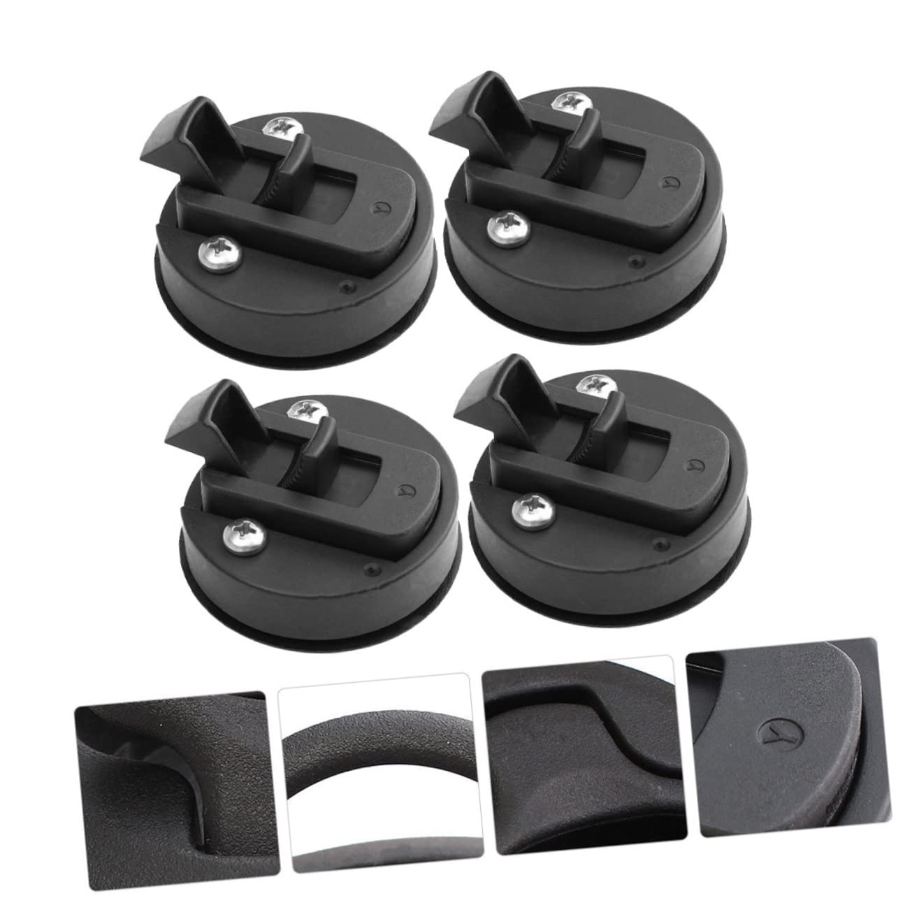 4-Piece Heavy Duty Marine Cabinet Door Lock Set - Anti-Slam ABS RV Furniture & Boat Hatch Latches for Yacht, Cabinets & Security Gates | Perfect for Marine, RV, and Home Storage Safety
