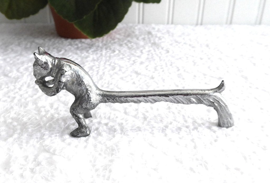 Antique Edwardian Figural Knife Rest Squirrel English Silver Plated 1900-1910 - Perfect for Vintage Table Setting & Collectible Display