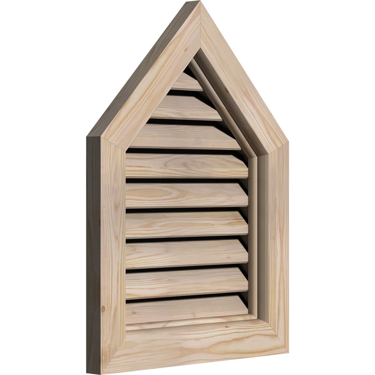 Ekena Millwork GVWPE24X2600SFPPI-05 Primed Peaked Top Gable Vent with Brick Mould Face - 24