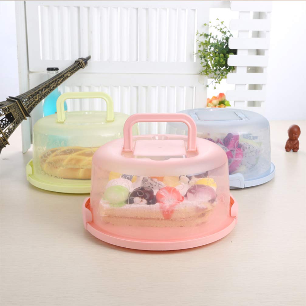 UPKOCH Clear Plastic Cake Container with Handle - Airtight Refrigerator Storage Box for Cakes, Fruits, Meat & Vegetables | Perfect for Bakery, Party Desserts & Food Prep