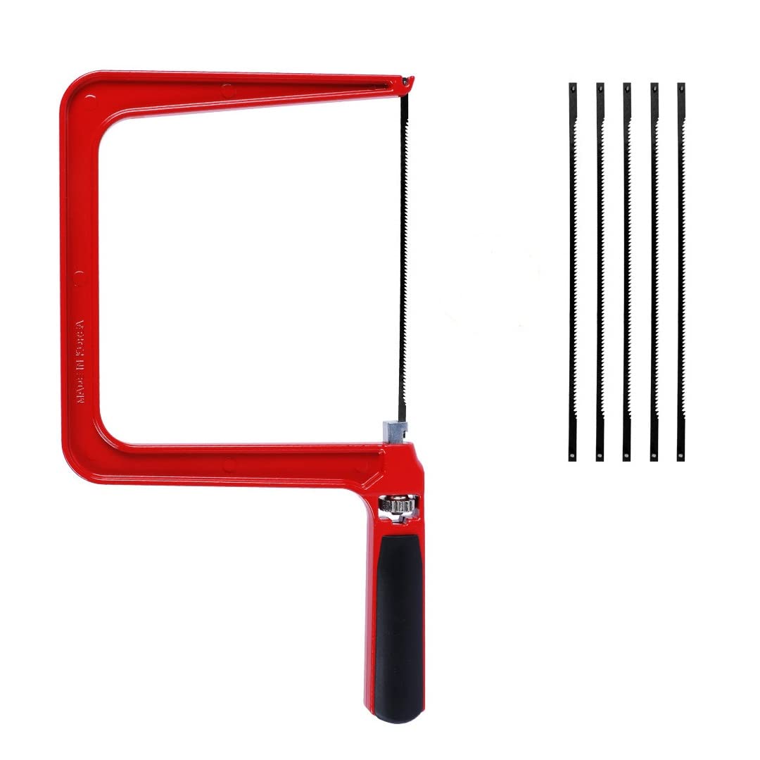 Magic Frame Depth Coping Saw with 5 Blades - Precision Cutting Tool for Metal, Wood & Plastic | Perfect for DIY Projects, Carpentry & Crafting