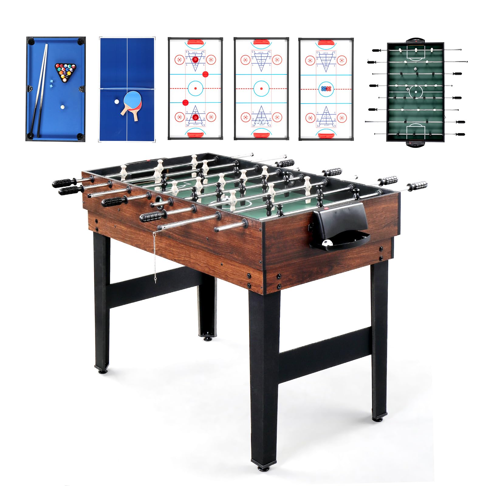 PEXMOR 6-in-1 Multi Game Table for Adults - 48