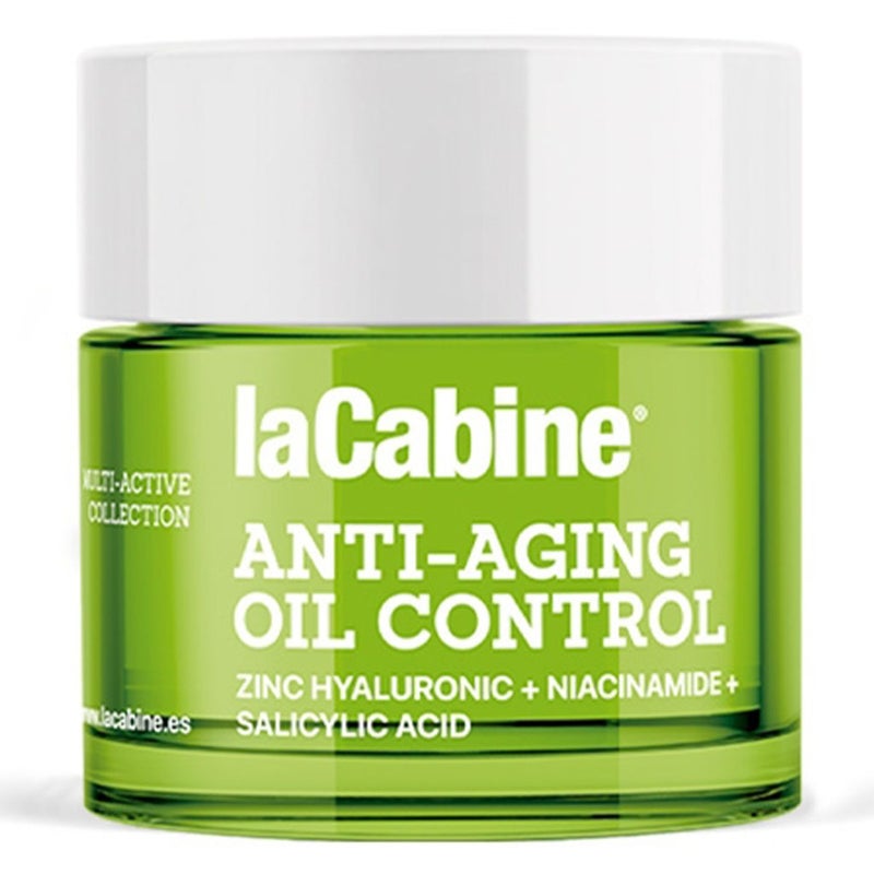 LaCabine Anti-Aging Oil Control Facial Gel Cream with Zinc, Hyaluronic Acid, Niacinamide & Salicylic Acid - 50ml for Oily & Acne-Prone Skin | Hydrating, Pore-Minimizing & Shine Control | Day & Night Skincare Routine