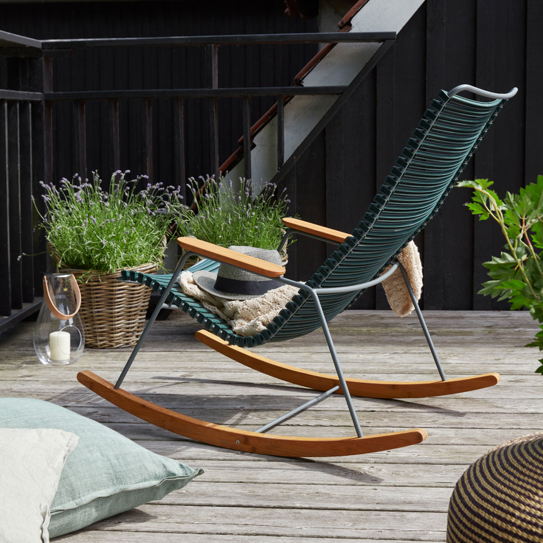 Best Outdoor Rocking Chair for Patio, Garden & Backyard - Durable All-Weather Wicker Furniture with Cushions - Perfect for Relaxing, Reading & Enjoying Nature