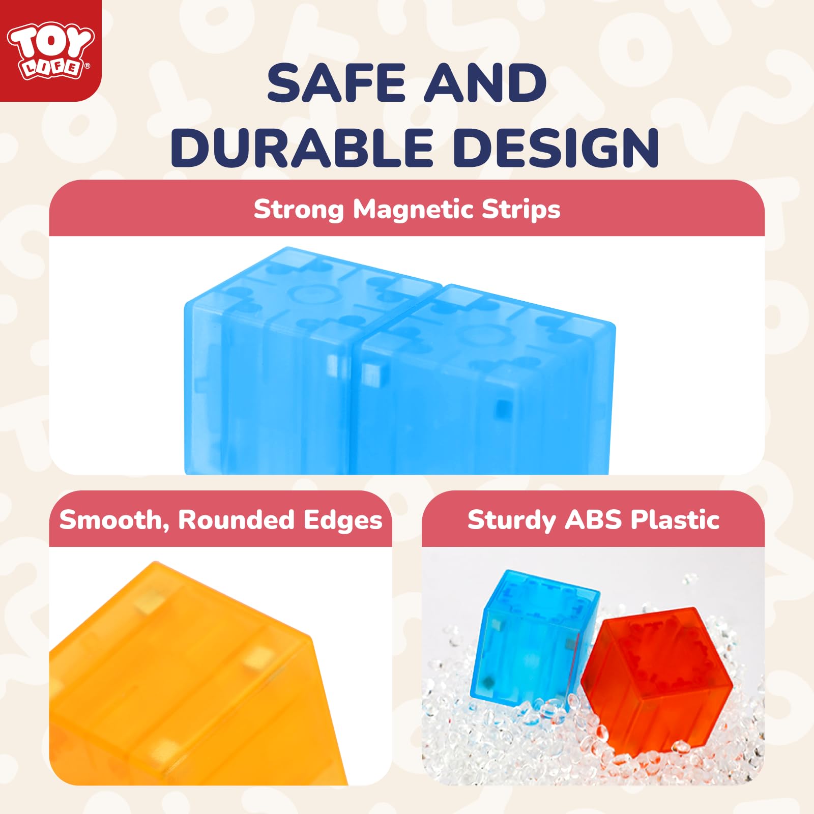 TOY Life 64PCS Magnetic Building Blocks for Kids Ages 4-8 | STEM Educational Toys for Toddlers 3-5 | Creative Magnet Construction Set for Preschool Learning | Perfect for Classroom, Playroom & Birthday Gifts