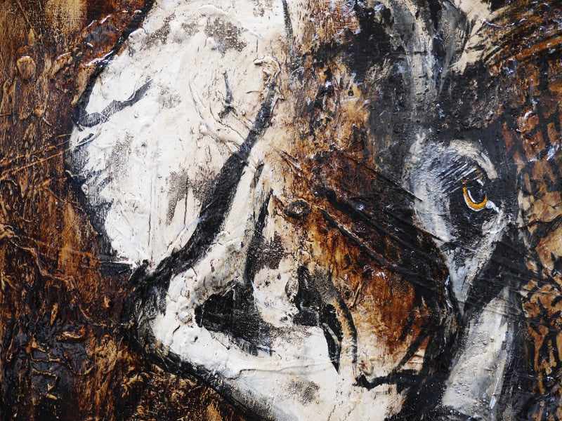 Abstract Realism African Elephant Wall Art - Handmade Canvas Painting for Home & Office Decor - Perfect for Living Room, Bedroom, or Gift
