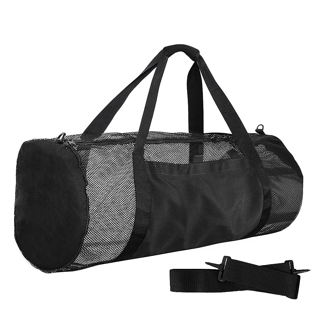 **Luwint Heavy Duty Waterproof Dive Duffle Bag - Large Mesh Scuba Gear Bag for Diving, Snorkeling, Travel & Beach - Perfect for Swimming, Pool Trips & Water Sports (Black)**    **Usage Scenarios:** Ideal for scuba diving trips, beach vacations, swimming competitions, and outdoor water adventures.