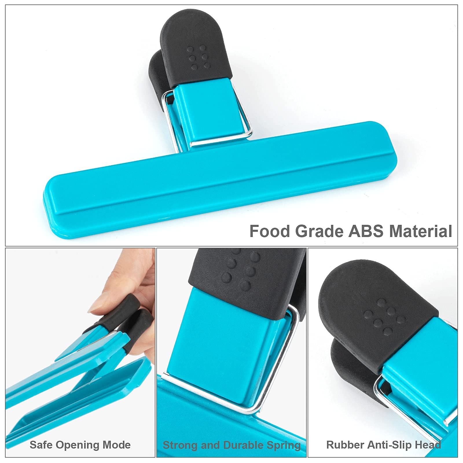 10PCS Large Chip Clips - Heavy Duty Food Storage Bag Clips with Air Tight Seal (3 Large & 7 Small) - Perfect for Chips, Snacks, Cereal, Flour & Pet Food Storage - Durable Kitchen & Pantry Organization Essentials