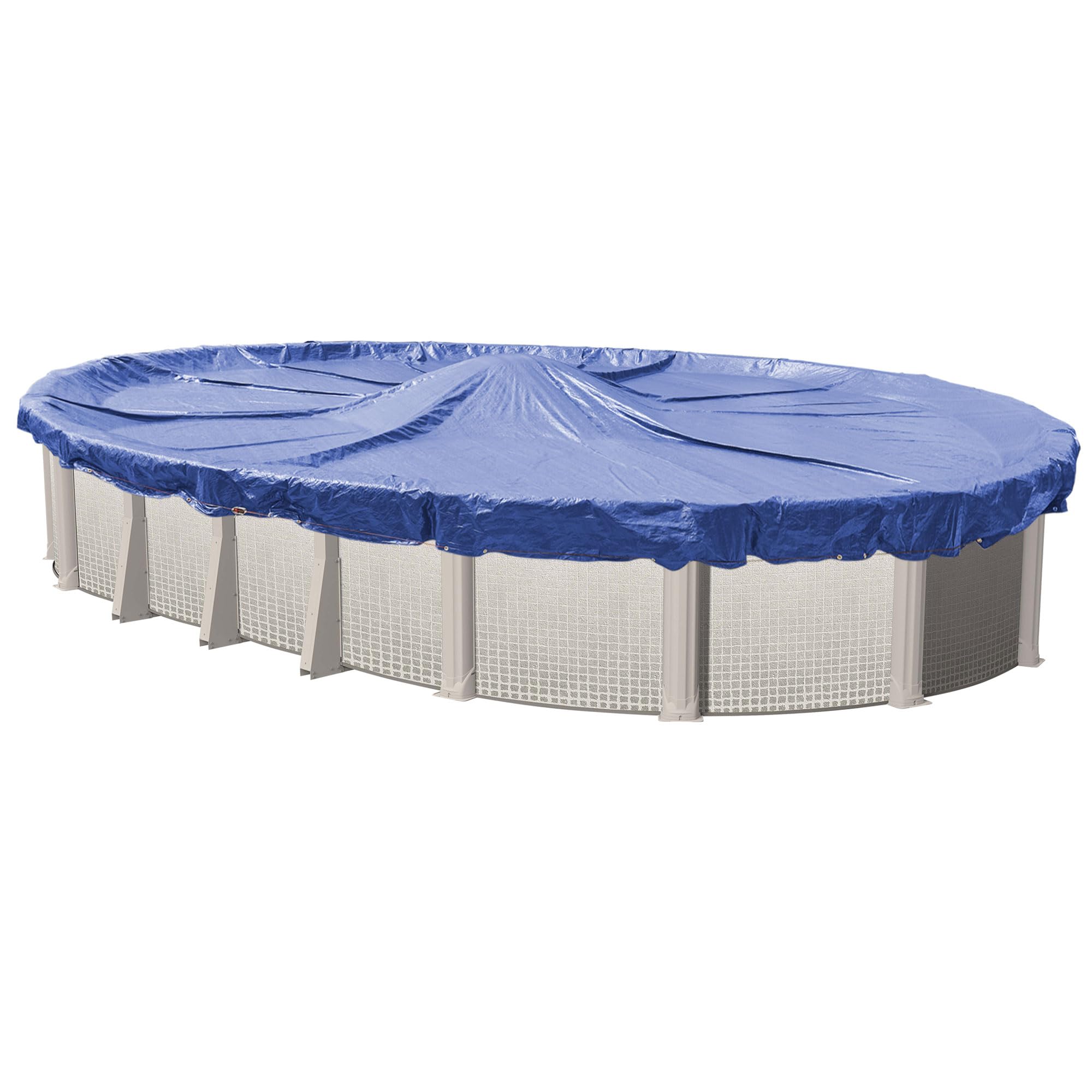 Doheny’s Heavy-Duty Winter Pool Covers for Above Ground Pools – Tear-Resistant Weave, 16-Year Warranty (12' x 21' Oval, Solid) | Protect Your Pool from Debris & Freezing Temperatures | Perfect for Winterizing Inground & Above Ground Pools
