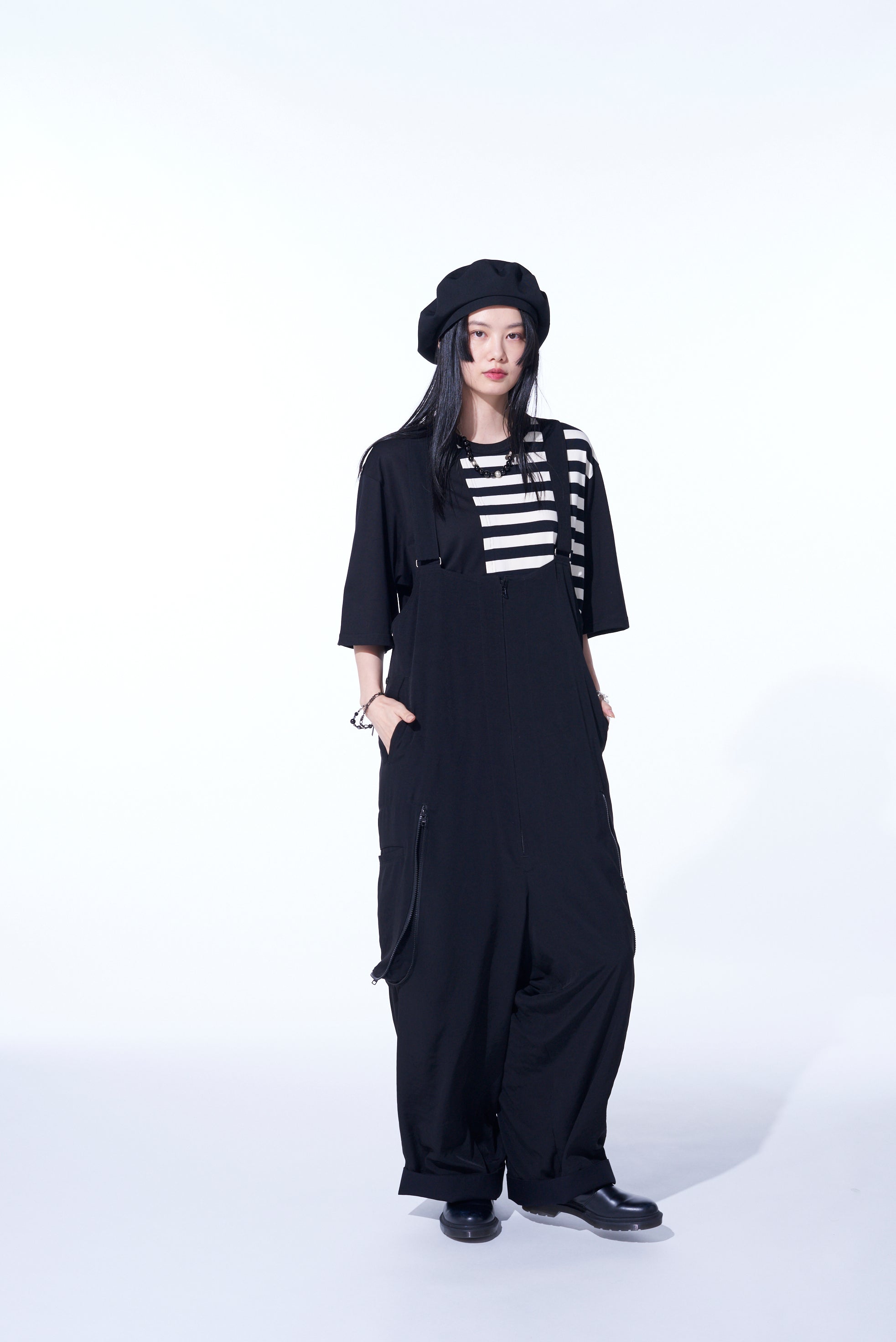 Stylish Crepe de Chine Gusseted Zippered Pocket Overalls for Women - Perfect for Casual Outings, Workwear & Everyday Comfort