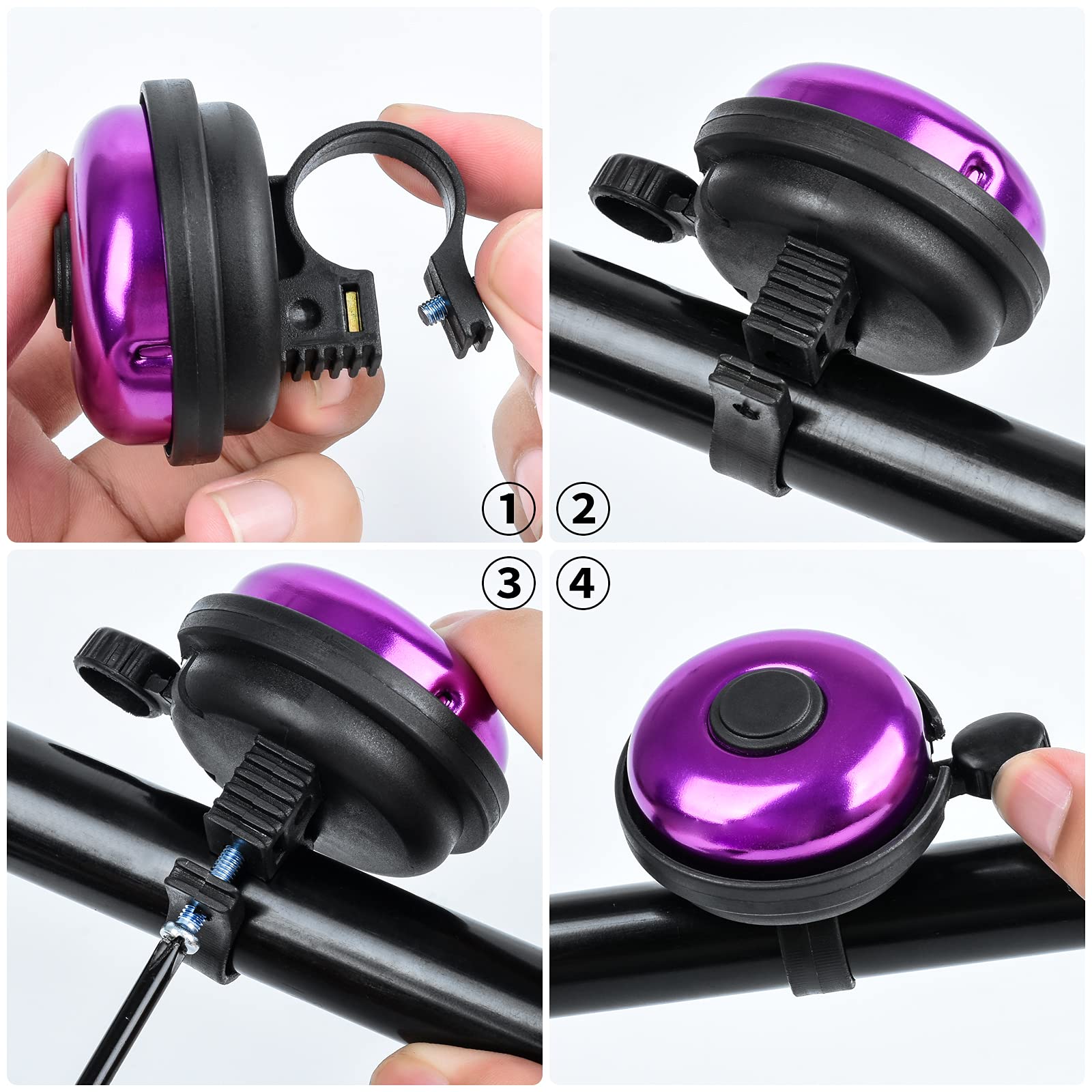 **Classic Aluminum Bicycle Bell - Loud & Clear Bike Bell for Adults & Kids - Perfect for Commuting, Cycling Safety & Outdoor Adventures**